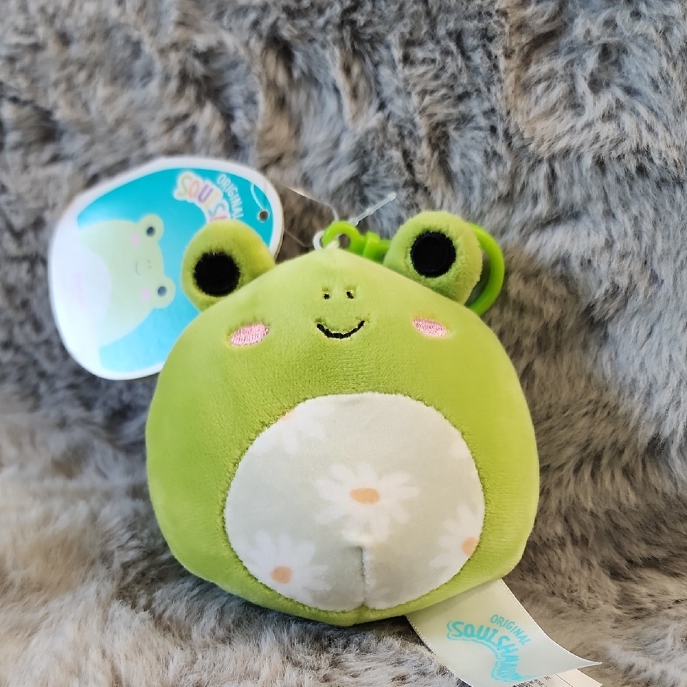 NWT Squishmallows Wendy The Frog‎ Clip-on Easter Squad